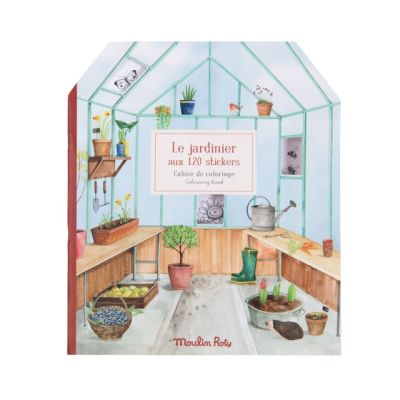Carte de colorat cu stickere cartea gradinarului, moulin roty mr_712604