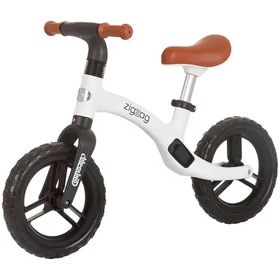 Bicicleta fara pedale chipolino zig zag black white hubdikzz02402bw