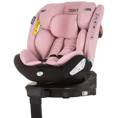 Scaun auto chipolino tourino i-size 40-150 cm flamingo cu sistem isofix hubstktrn02408fl