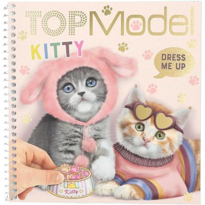 Carte de autocolante TOPModel Kitty Dress pentru fete si minti creative Depesche PT12965 BBJPT12965_Initiala