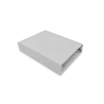 Cearceaf cu elastic, Qmini, Pentru patut co-sleeper, Aurora, Dimensiune 76 x 43 cm, Din bumbac certificat Oeko Tex Standard 100, Gray BYN6426972026833