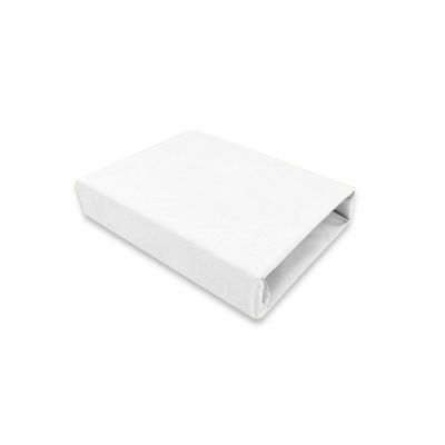Cearceaf cu elastic, Qmini, Pentru patut co-sleeper, Aurora, Dimensiune 76 x 43 cm, Din bumbac jersey, Material certificat Oeko Tex Standard 100, White BYN6426972026826