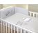 Set Lenjerie din bumbac, cu protectie laterala, pentru pat bebelusi, Hero Grey, 120 x 60 cm PJB80519
