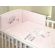 Set Lenjerie din bumbac, cu protectie laterala, pentru pat bebelusi, Hero Pink, 120 x 60 cm PJB80437