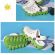 Papuci din cauciuc albi cu verde pentru copii (Marime Disponibila: Marimea 32) LIdw990-16