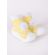 Mocasini galbeni pentru copii cu talpa antiderapanta - Floricica (Marime Disponibila: Marimea 21) OB-137