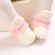 Cizmulite plusate ivoire cu roz pentru fetite (Marime Disponibila: 6-9 luni (Marimea 19 incaltaminte)) MBB255-8-ca