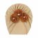 Caciulita tip turban cu floricele cu perlute aplicate (Marime Disponibila: 3-6 luni (Marimea 18 incaltaminte), Culoare: Albastru) MBx-19068-c4