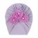 Caciulita tip turban cu floricele cu perlute aplicate (Marime Disponibila: 6-9 luni (Marimea 19 incaltaminte), Culoare: Albastru) MBx-19068-c4