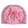 Caciulita crosetata tip turban cu floare aplicata (Marime Disponibila: 3-6 luni (Marimea 18 incaltaminte), Culoare: Maro) MDx-19093