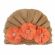Caciulita tip turban cu floricele (Marime Disponibila: 6-9 luni (Marimea 19 incaltaminte), Culoare: Bleumarine) MDx-19065