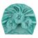 Caciulita tip turban din catifea cu flori aplicate (Marime Disponibila: 3-6 luni (Marimea 18 incaltaminte), Culoare: Bleumarine) MDx-19068