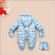 Combinezon bleu din fas pentru bebelusi - Ursuleti (Marime Disponibila: 2 ani) ADOCTSC59