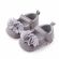 Pantofiori gri cu floricele din tulle aplicate (Marime Disponibila: 3-6 luni (Marimea 18 incaltaminte)) ADd2429-3-sa21