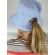 Palarie de soare Bluebell, din bumbac, ajustabila, pentru fetițe cu parul prins in coada KDEPAL33AL56C