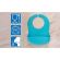 Bavetica din silicon moale cu buzunar colector pentru bebelusi, antibacteriana, reglabila, albastra, Reer Eat`n Tidy 25033