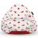 Fotoliu Units Puf Bean Bag tip para L, impermeabil, indoor/outdoor, sac interior, cu maner, 80 x 80 x 60 cm, alb cu felii de pepene BEANUNB-PR-L-EXT-037
