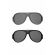 Set de 2 ochelari copii Click & Change, negru, 2-5 ani, Mokki JEMmokki-MO8009