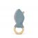 Jucarie dentitie din bumbac cu inel din lemn, albastru, Grunspecht 571-V3
