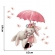 Sticker Decorativ Pentru Copii, Autoadeziv, Iepurasi cu umbrela, 62 x 64 cm EKDWS63033