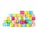 Cuburi din lemn colorate cu litere si cifre (40 piese)