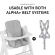 Perna reductor scaun hranire Alpha, Cosy Select, Waffle Pique Grey EKDhk67828