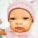Papusa Nines D'Onil, Rubi Lana, bebelus, cu suzeta cu haine roz, cu miros de vanilie, 45 cm