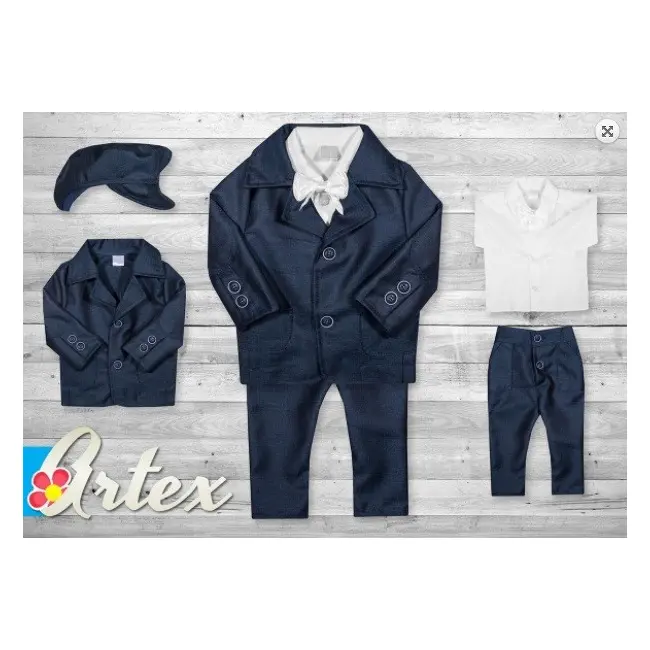 Costum bleumarine pentru bebelusi - Set complet - Art014.6 luni