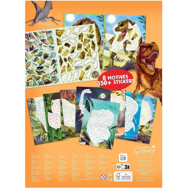 Carte de autocolante Dino World cu numere Depesche PT13243 BBJPT13243_Initiala