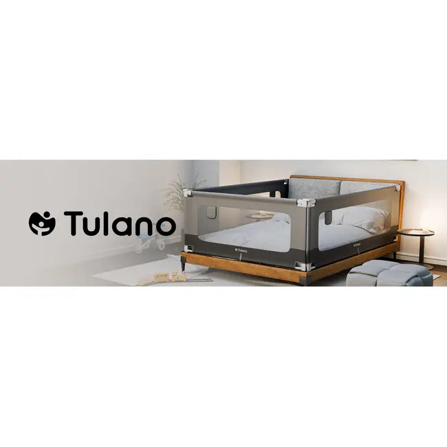Bariera protectie pat copii culisanta, cu inaltime reglabila cover 180 cm, gri lvtk5903796014525