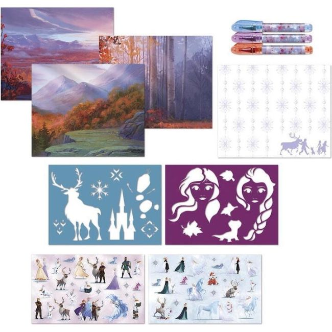 Carte de activitati & pixuri - frozen