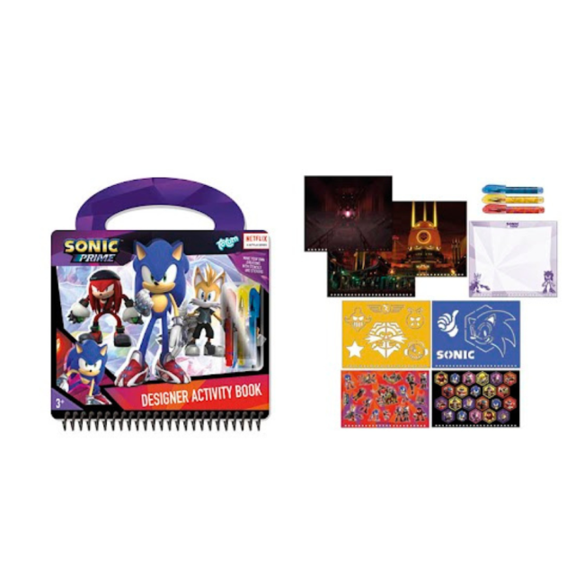 Carte de activitati & pixuri - sonic