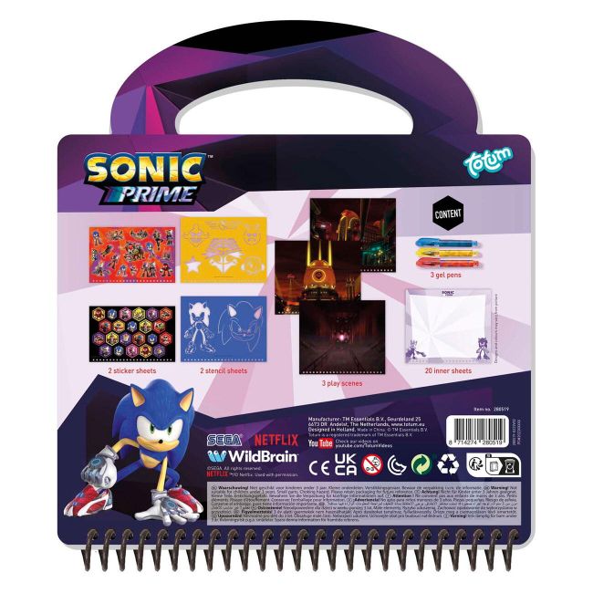 Carte de activitati & pixuri - sonic