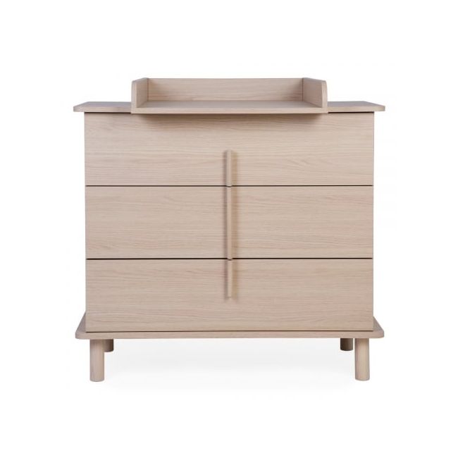 Comoda Childhome Nordica Natural 85 x 50 x 95 cm cu masa de infasat ERFCH-KO3DNN