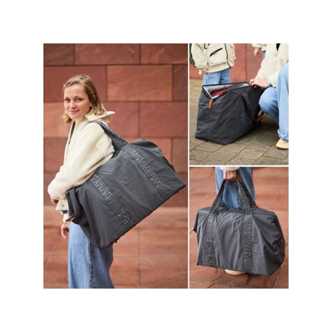 Geanta de infasat Childhome Mommy Bag Signature Urban Dark Grey ERFCH-CWMBBSUDG