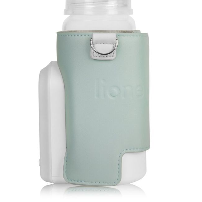 Incalzitor biberoane, Lionelo, ThermUp Go Evo, Portabil, Cu 5 niveluri de incalzire, Cu buton Safety Control, Mentinere caldura pana la 9h, Incarcare USB, Verde BYNLOC-THERMUP_GO_EVO_GREEN_SAGE