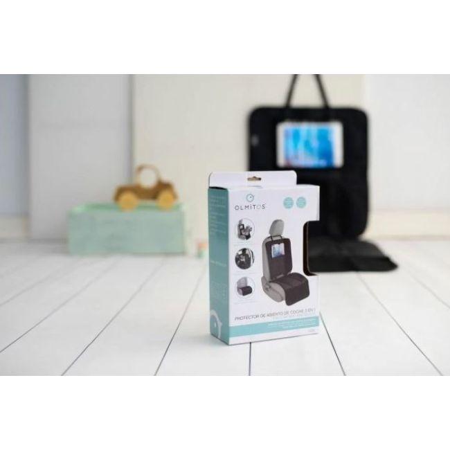 Protectie scaun auto pentru bancheta 3 in 1 olmitos, ideal pentru scaunele rear facing prelungit lvtkolm2741