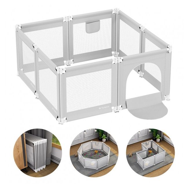 Tarc de joaca bebelusi configurabil si ajutastabil 140 x 65 cm cozy 51, model pliabil, recomandat 6-36 luni, certificat en 12227:2010 lvtk5903796016130