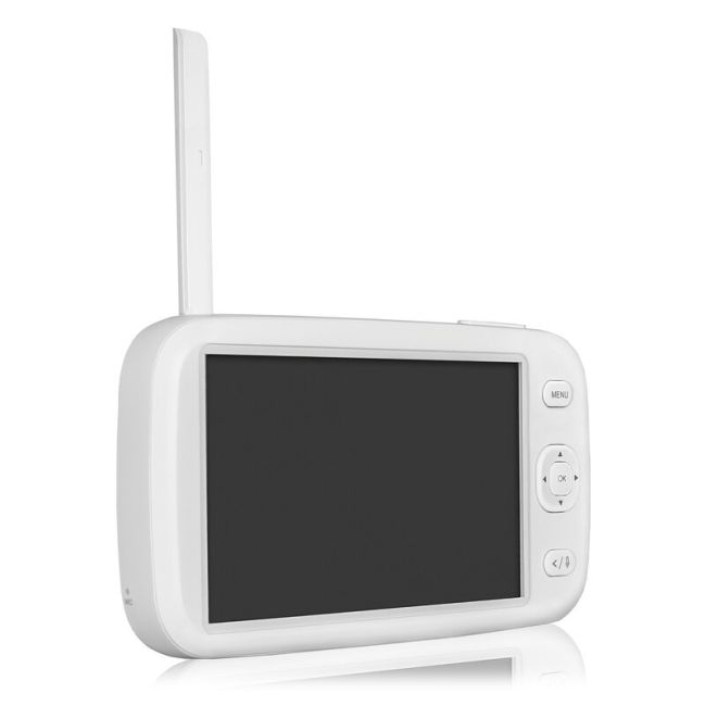Video monitor, Lionelo, Babyline 9.1, Conexiune prin aplicatia Lionelo Smart, Pana la 8h de functionare, Comunicare bidirectionala, Cu senzor de miscare si sunete Alb BYNLOC-BABYLINE_9.1
