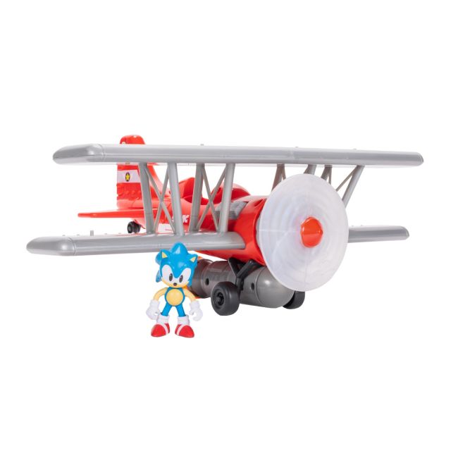 Nintendo Sonic - Set de joaca avion cu lumini si sunete, figurina Sonic inclusa BKF423284