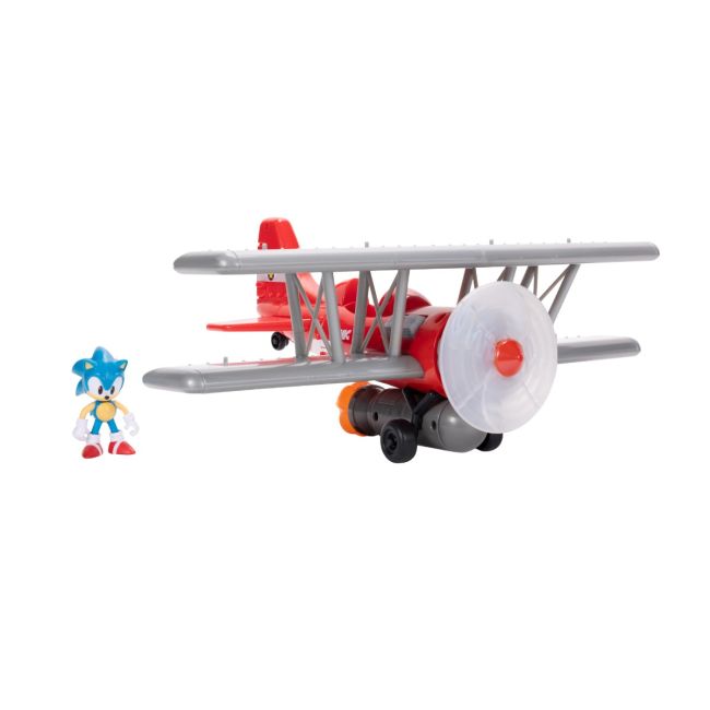 Nintendo Sonic - Set de joaca avion cu lumini si sunete, figurina Sonic inclusa BKF423284