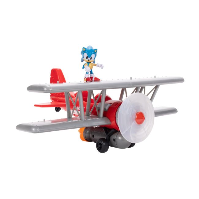 Nintendo Sonic - Set de joaca avion cu lumini si sunete, figurina Sonic inclusa BKF423284