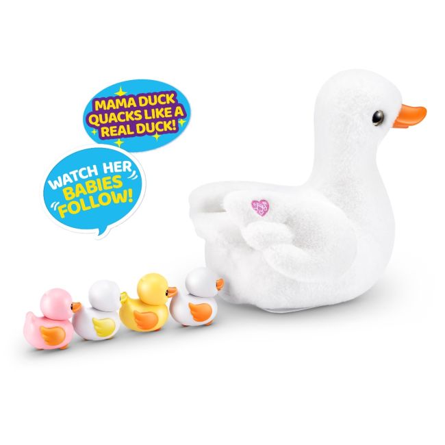 Pets Alive - Jucarie de plus interactiva, Mama Rata si bobocii sai BKF9548