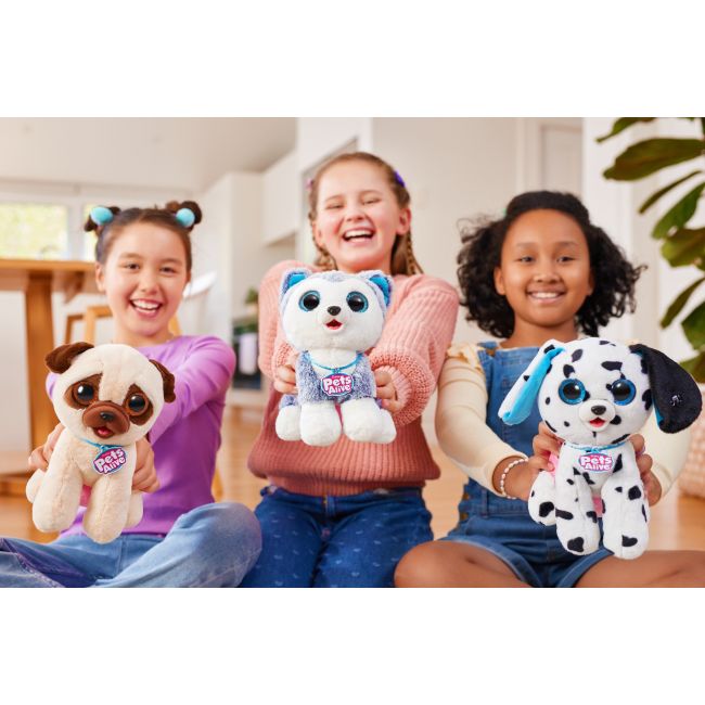 Pets Alive - Jucarie de plus interactiva catelus cu accesorii surpriza, Pooping Puppies BKF9542