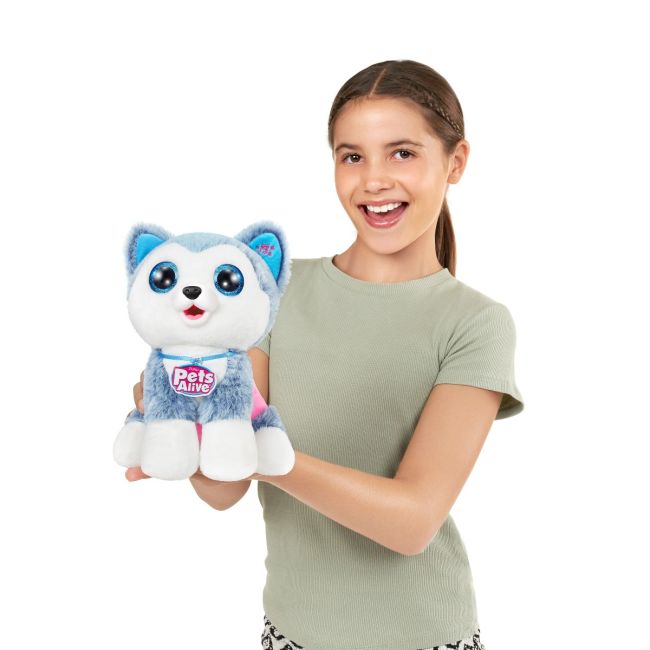 Pets Alive - Jucarie de plus interactiva catelus cu accesorii surpriza, Pooping Puppies BKF9542