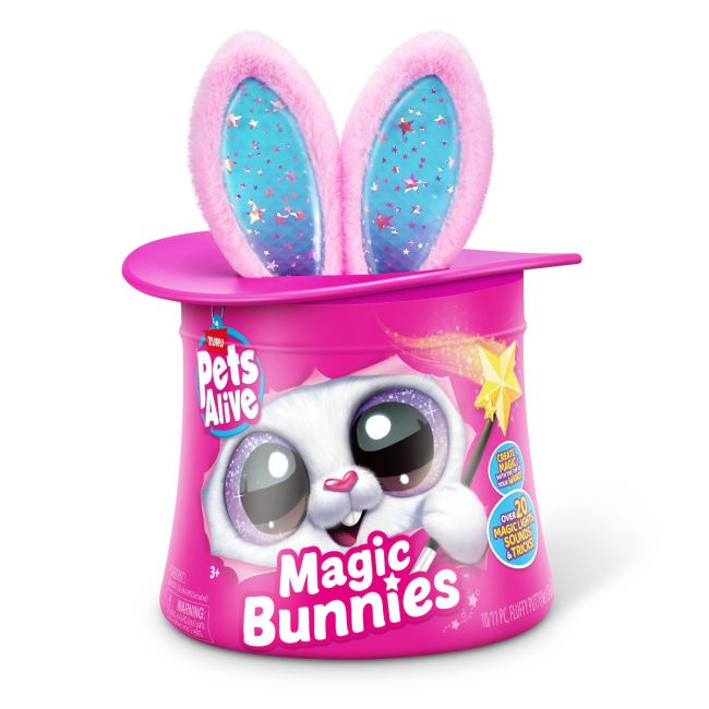 Pets Alive - Jucarie de plus interactiva cu accesorii surpriza, Iepurasul Magician, diverse modele BKF9549