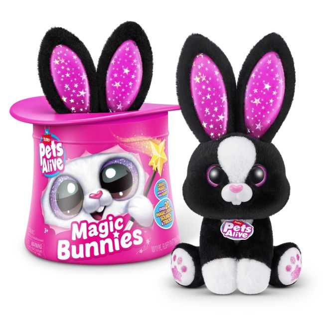 Pets Alive - Jucarie de plus interactiva cu accesorii surpriza, Iepurasul Magician, diverse modele BKF9549