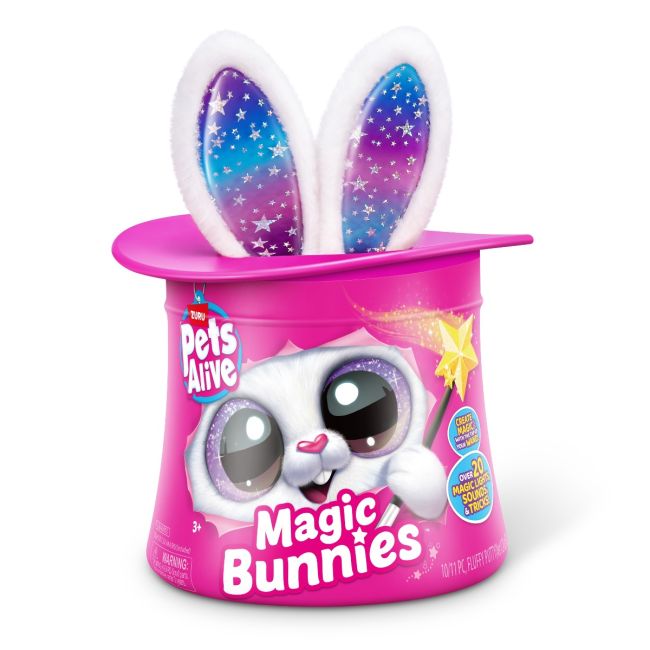 Pets Alive - Jucarie de plus interactiva cu accesorii surpriza, Iepurasul Magician, diverse modele BKF9549