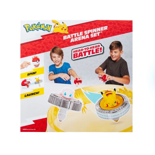 Pokemon - Set de joaca Battle Spinner cu doua figurine (Pikachu #1, Mew, Poké Ball, & Poké Ball) BKFPKW4403