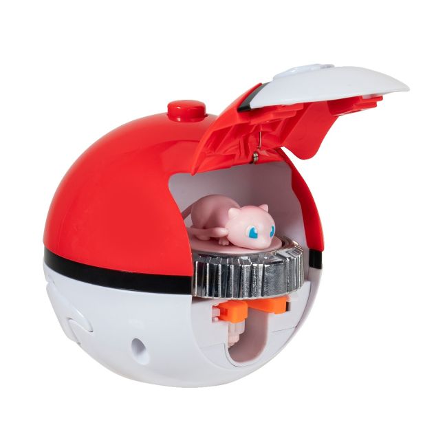 Pokemon - Set de joaca Battle Spinner cu doua figurine (Pikachu #1, Mew, Poké Ball, & Poké Ball) BKFPKW4403